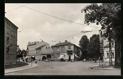 AK Potsdam-Babelsberg, Lutherplatz mit Kreuz-Drogerie