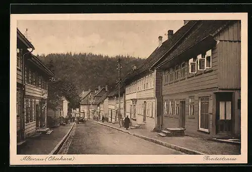 AK Altenau /Oberharz, Breitestrasse mit Zigarrengeschäft