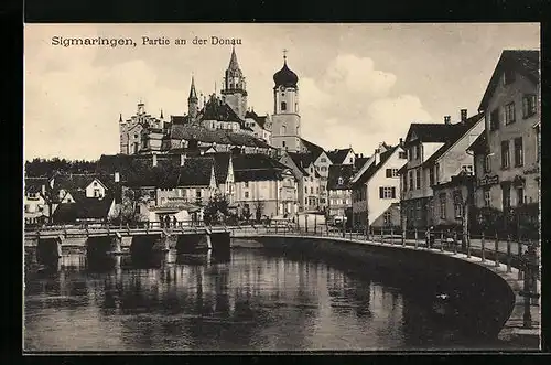 AK Sigmaringen, Partie an der Donau