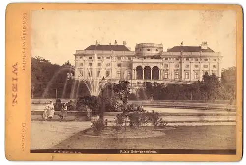 Fotografie M. Frankenstein & Co., Wien, Ansicht Wien, Blick auf das Palais Schwarzenberg