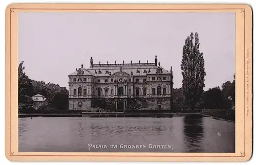Fotografie Römmler & Jonas, Dresde, Ansicht Dresden, Partie am Palais im grossen Garten
