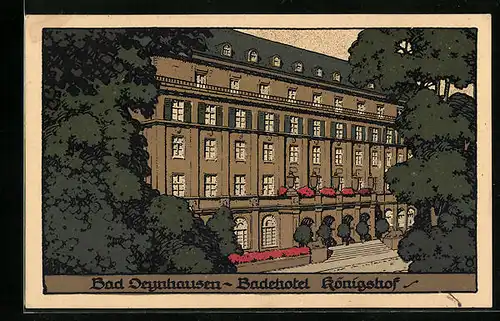 Steindruck-AK Bad Oeynhausen, Badehotel Königshof