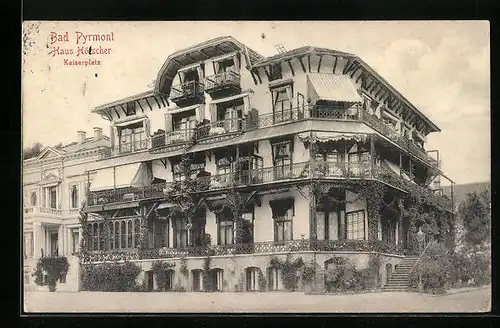 AK Bad Pyrmont, Hotel Haus Hölscher am Kaiserplatz