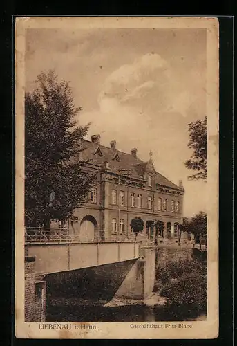 AK Liebenau i. Hann., Geschäftshaus Fritz Binne