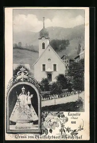 AK Melchthal, Gnadenbild mit Kapelle
