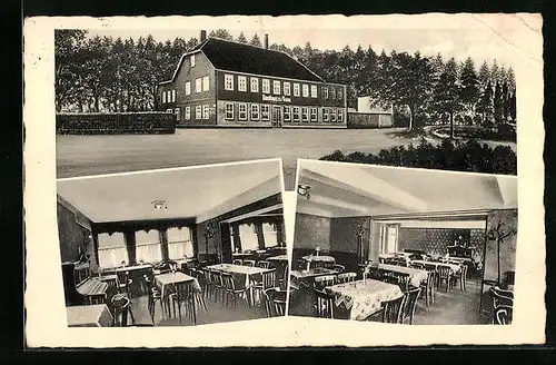 AK Schnepfental, Hotel und Restaurant Rödichen, Innenansicht Speisesaal
