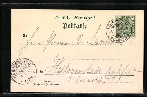 Lithographie Frankfurt a. M., Blick auf den Dom