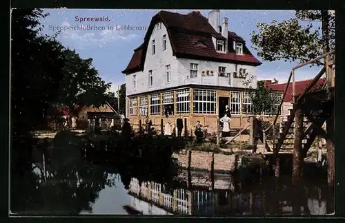 AK Lübbenau, Gasthaus Spree-Schlösschen im Spreewald