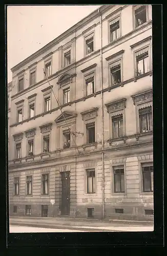Foto-AK Cottbus, Wohnhausfassade in der Wilhelmstrasse 3, ca. 1910