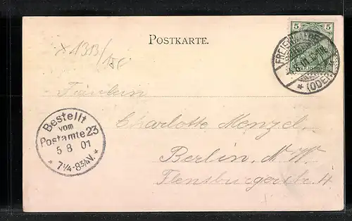 AK Freienwalde a. O., Gasthaus Schweizerhaus, Teufelssee