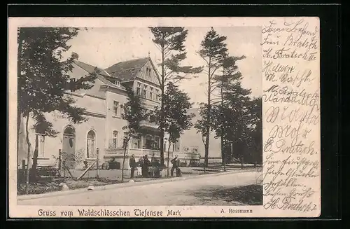 AK Tiefensee /Mark, Gasthaus Waldschlösschen