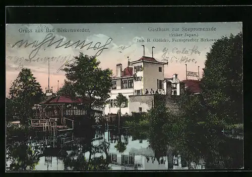 AK Bad Birkenwerder, Gasthaus zur Seepromenade
