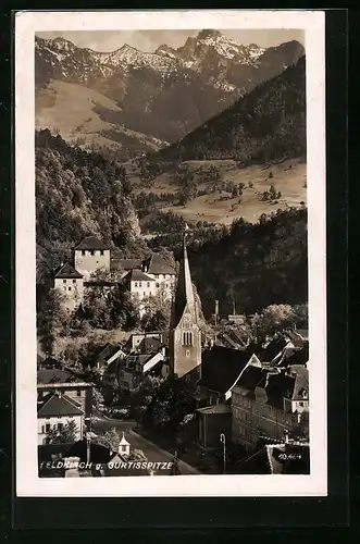 AK Feldkirch, Strassenpartie mit Kirche g. Gurtisspitze