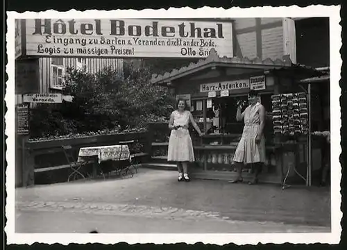 Fotografie unbekannter Fotograf, Ansicht Rübeland, Ansichtskarten-Verkauf & Hotel Bodethal