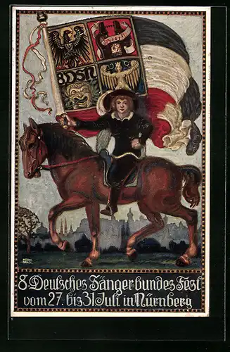 AK Nürnberg, 8. Deutsches Sängerbundes-Fest 1912