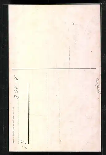 AK Prinzregent Luitpold mit Orden in einem Stuhl sitzend