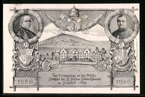 AK Neustadt i. Odw., Zur Erinnerung an das 50 jähr. Bestehen des S. Marien-Waisenhauses 1856-1906