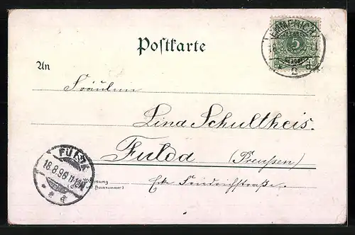 Lithographie Emmerich a. Rh., Teilansicht v. d. Rheinseite, Fährponte, Blick v. d. Aldegundiskirche