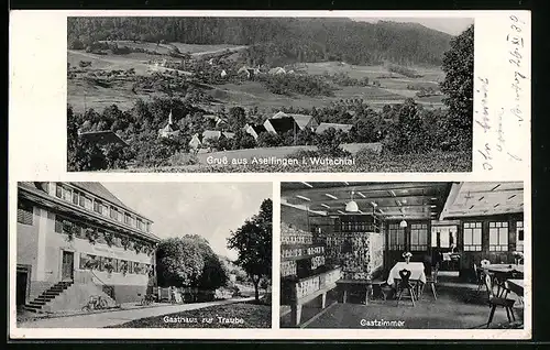 AK Aselfingen i. Wutachtal, Gasthaus zur Traube, Inneres Gastzimmer, Teilansicht