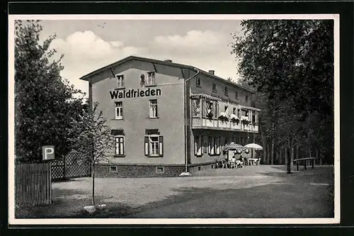 AK Bad Lausick i. Sa., Hotel und Gaststätte Waldfrieden