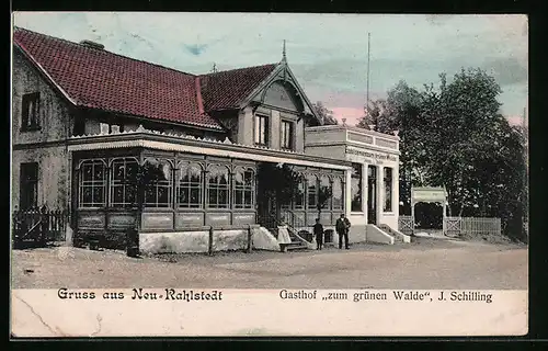 AK Hamburg-Rahlstedt, Gasthof zum grünen Walde