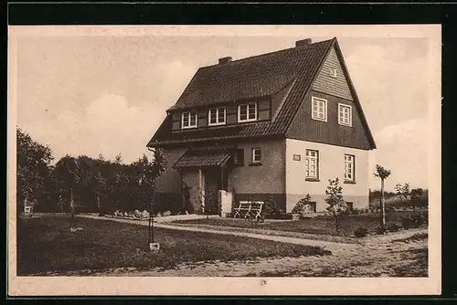 AK Bad Randringhausen, Blick zur Pension Sterwerf