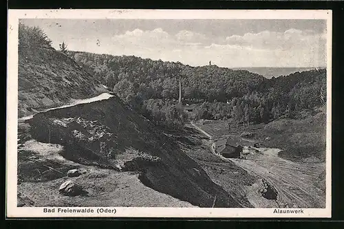 AK Bad Freienwalde a. Oder, Ansicht des Alaunwerks, Steinbruch