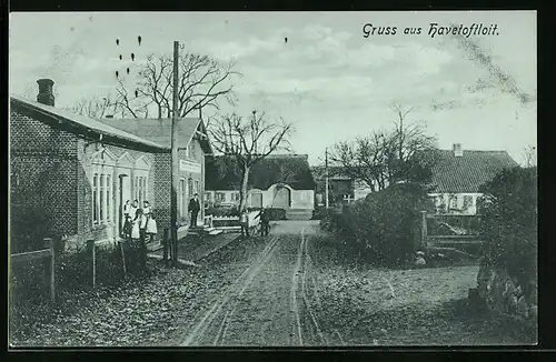 AK Havetoftloit, Ortsansicht mit Häuseransichten