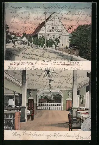 AK Zaschendorf b. Meissen, Gasthof zu Zaschendorf