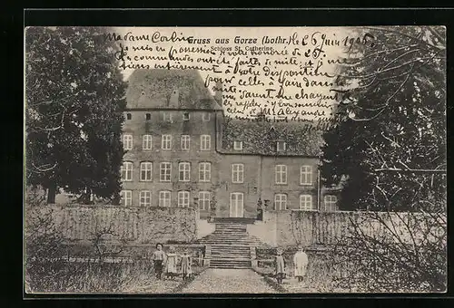 AK Gorze i. Lothr., Blick zum Schloss St. Catherine