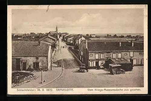 AK Gravelotte, Ortsansicht vom Dach des Kriegsmuseums aus gesehen