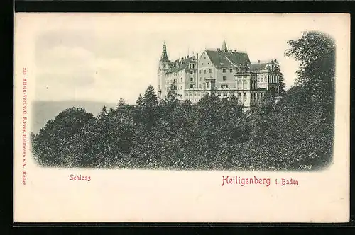 Relief-AK Heiligenberg /Baden, Das Schloss