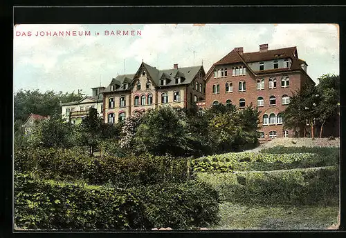 AK Barmen, Das Johanneum, Gartenansicht