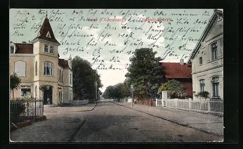 AK Varel /Oldenburg, Oldenburgerstrasse mit Gabelung