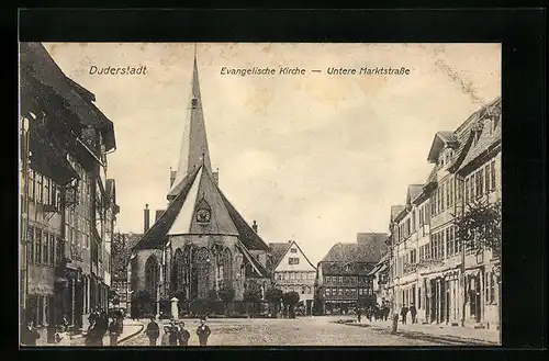 AK Duderstadt, Evangelische Kirche, untere Marktstrasse