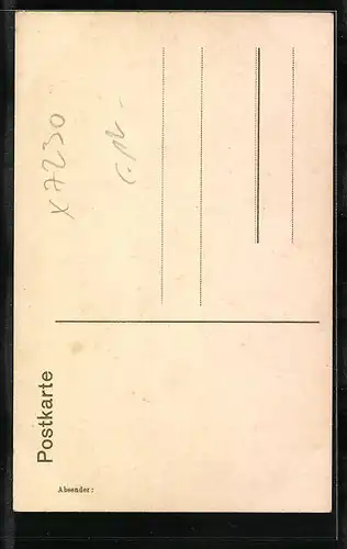 AK Wickershain bei Geithain, Kirche mit Kirchhof und Weg