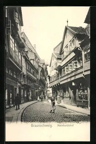 AK Braunschweig, Partie an der Strasse Meinhardshof