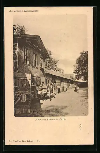 AK Leipzig, Aus Leipzigs Vergangenheit - Motiv aus Lehmanns Garten