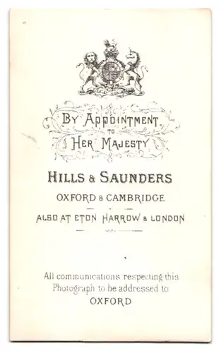 Fotografie Hills & Saunders, Oxford, älterer Engländer im Anzug mit struppigem Vollbart
