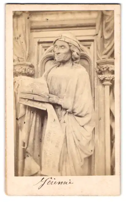 6 Fotografien Bonvalot, Dijon, Figuren am Mosesbrunnen im Chartreuse de Champmoi 3