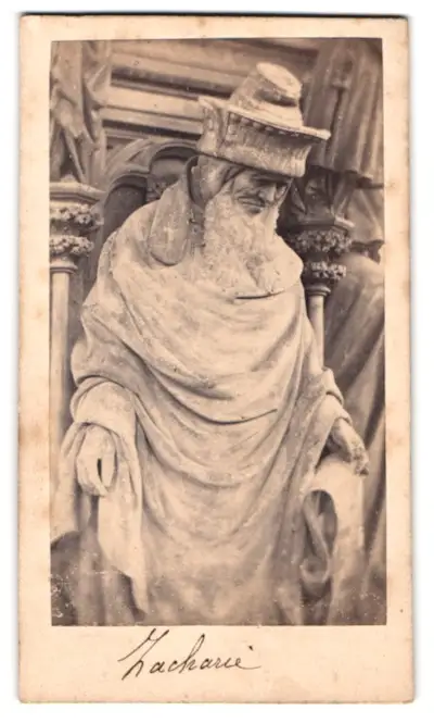 6 Fotografien Bonvalot, Dijon, Figuren am Mosesbrunnen im Chartreuse de Champmoi 4