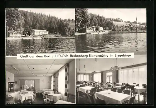 AK Rechenberg-Bienenmühle /Erzgebirge, Bad und HO-Cafe
