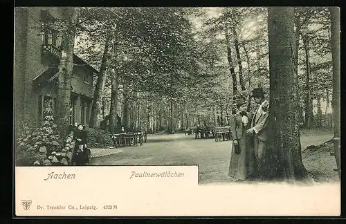 AK Aachen, Gasthaus im Paulinerwäldchen