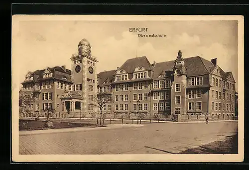 AK Erfurt, Strassenfront der Oberrealschule