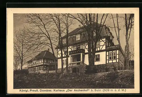 AK Suhl, Kurhotel Der Aschenhof der Königl. Preuss. Domäne