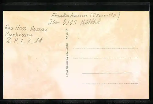 AK Frankenhausen, Partie am Platz, mit Denkmal