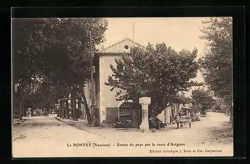 AK Le Pontet, Entrée du pays par la route d`Avignon