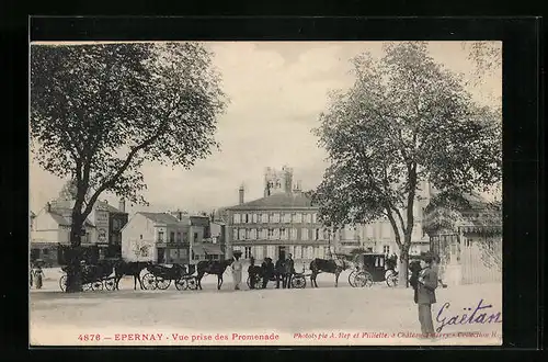 AK Épernay, Vue prise des Promenade