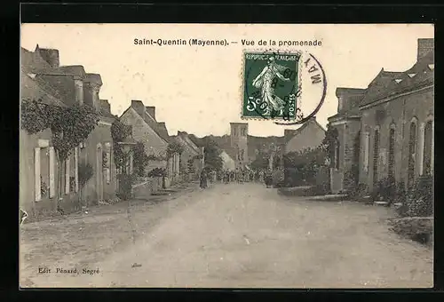 AK Saint-Quentin, Vue de la promenade