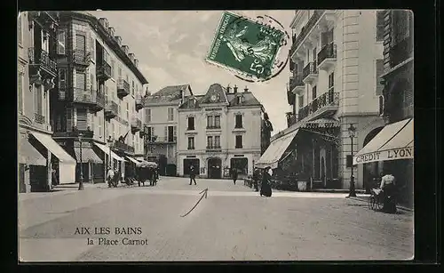 AK Aix-les-Bains, La Place Carnot